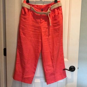 - Linen belted slacks- cool & comfy for summer